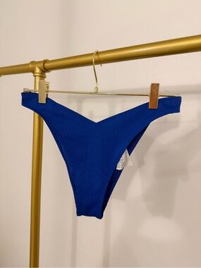 Hollister Ribbed Royal Blue Bikini Bottom
